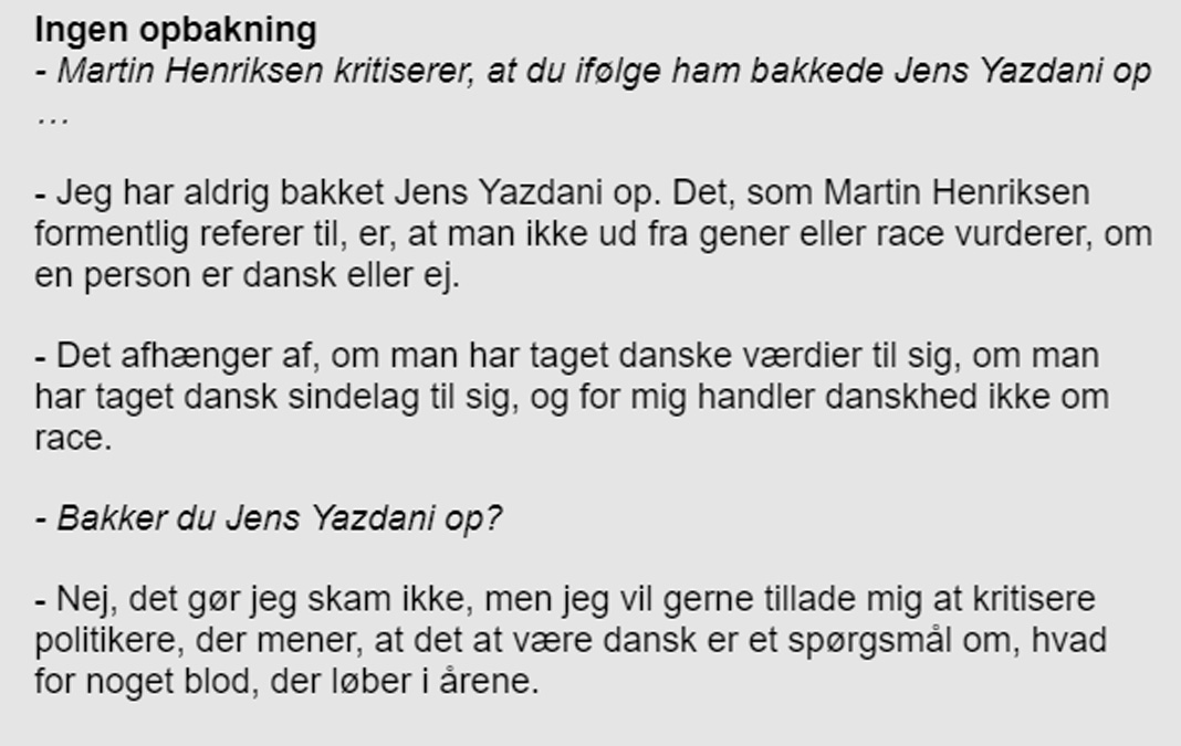 Fuldstændig at Pernille Vermund trækker - Ditoverblik.dk